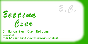 bettina cser business card